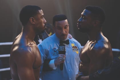 Michael B. Jordan and Jonathan Majors in Creed III